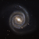 A barred spiral galaxy.